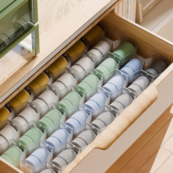 8 PCS Organizzatore e divisorio per cassetti a nido d'ape