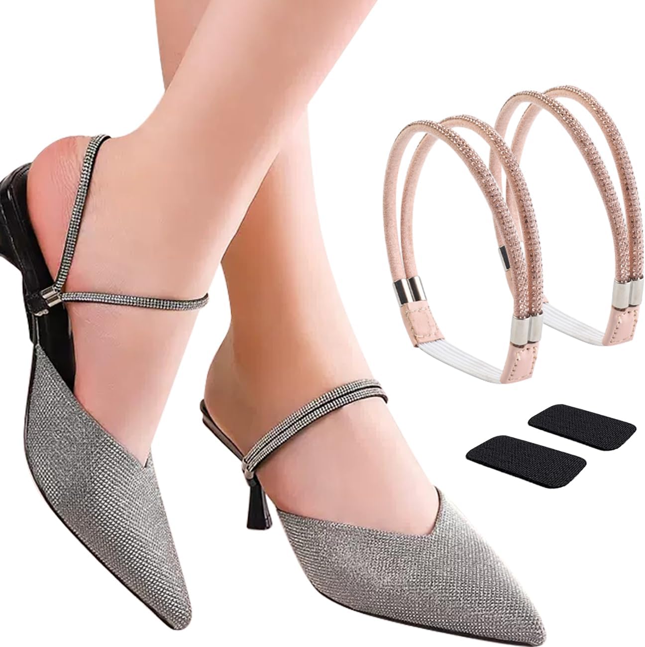 LISSODA™️ Cinghie elastiche per scarpe con tacchi alti (4PEZZI)