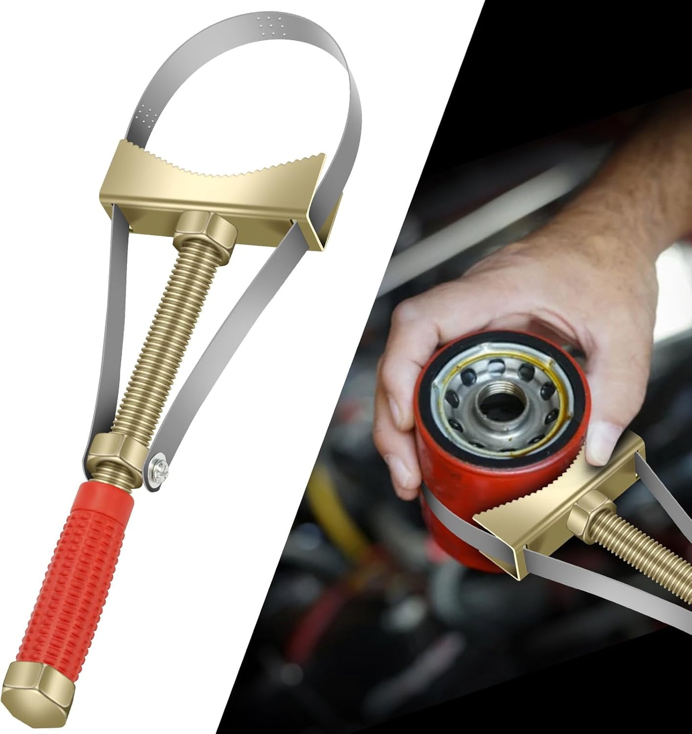 LOMONI™ Chiave a nastro regolabile per filtro olio auto