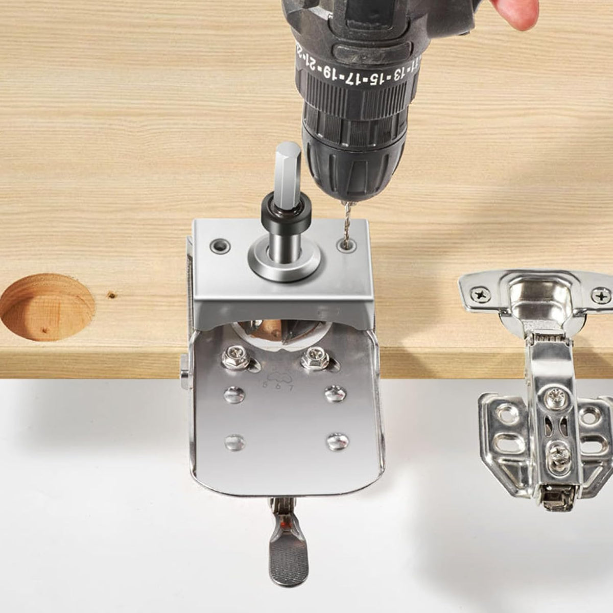 LOMONI™ Calibro per foratura cerniere in acciaio inossidabile