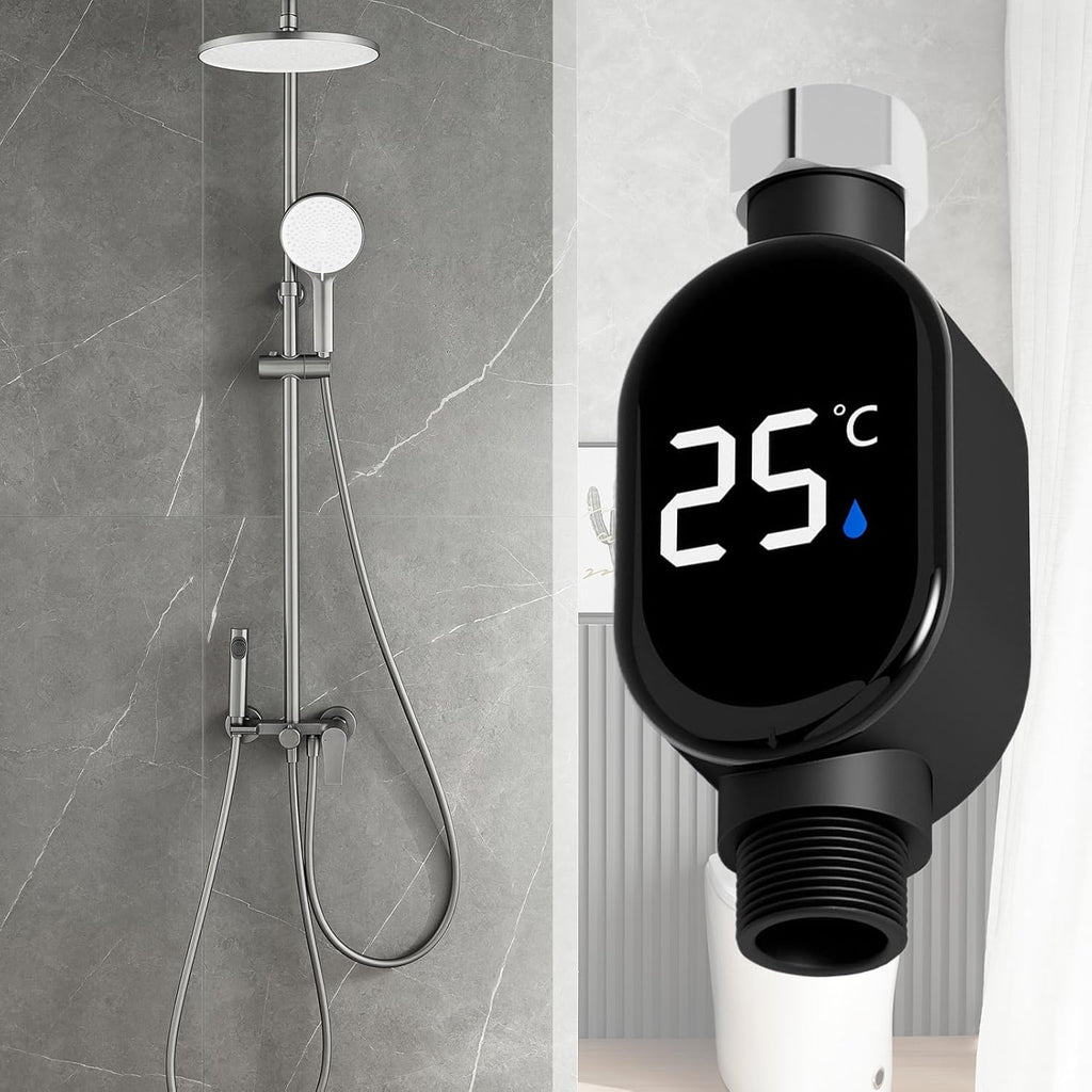 LOMONI™ Termometro impermeabile per doccia con display LED in gradi Celsius
