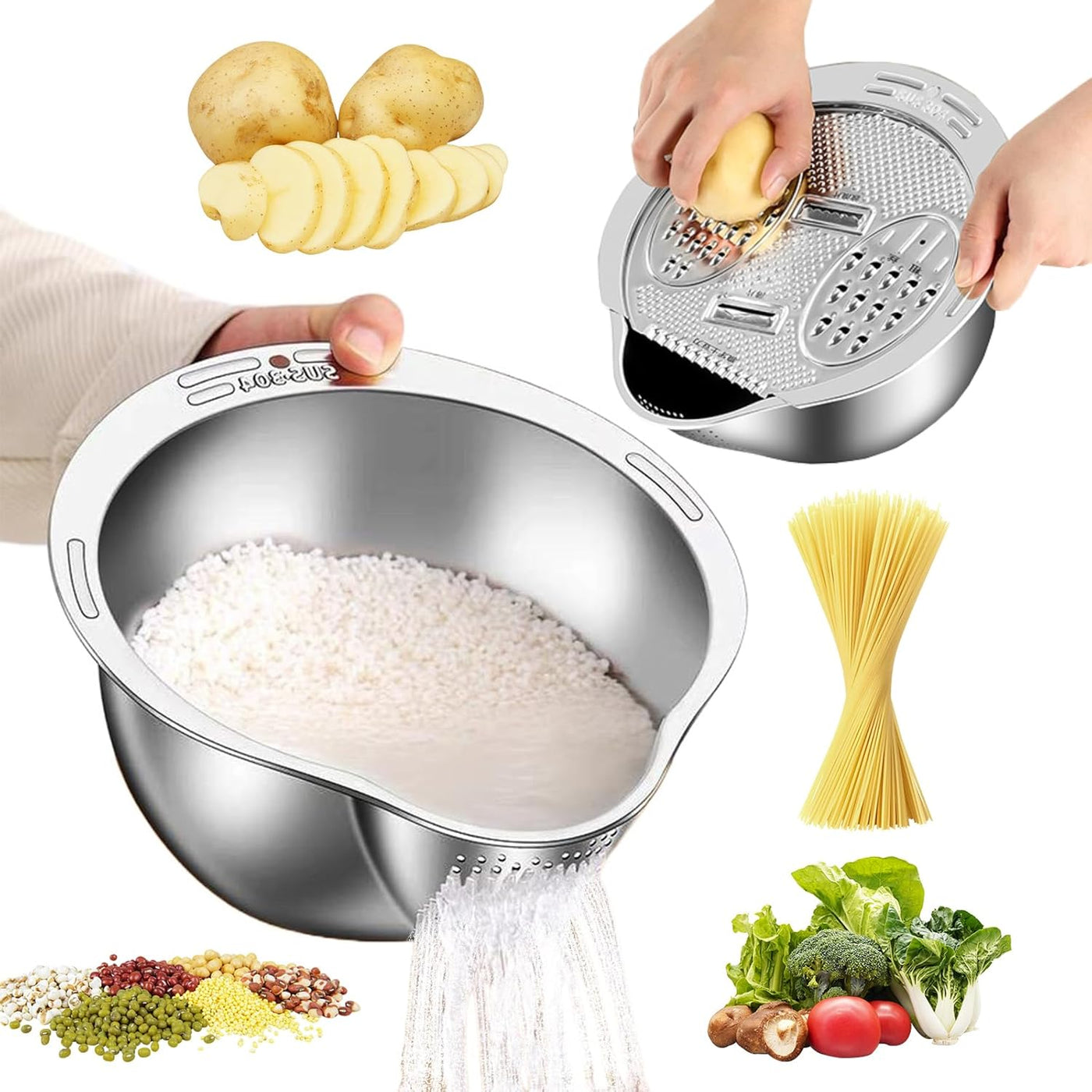 LOMONI™ Affettatrice e scolapasta multifunzionale