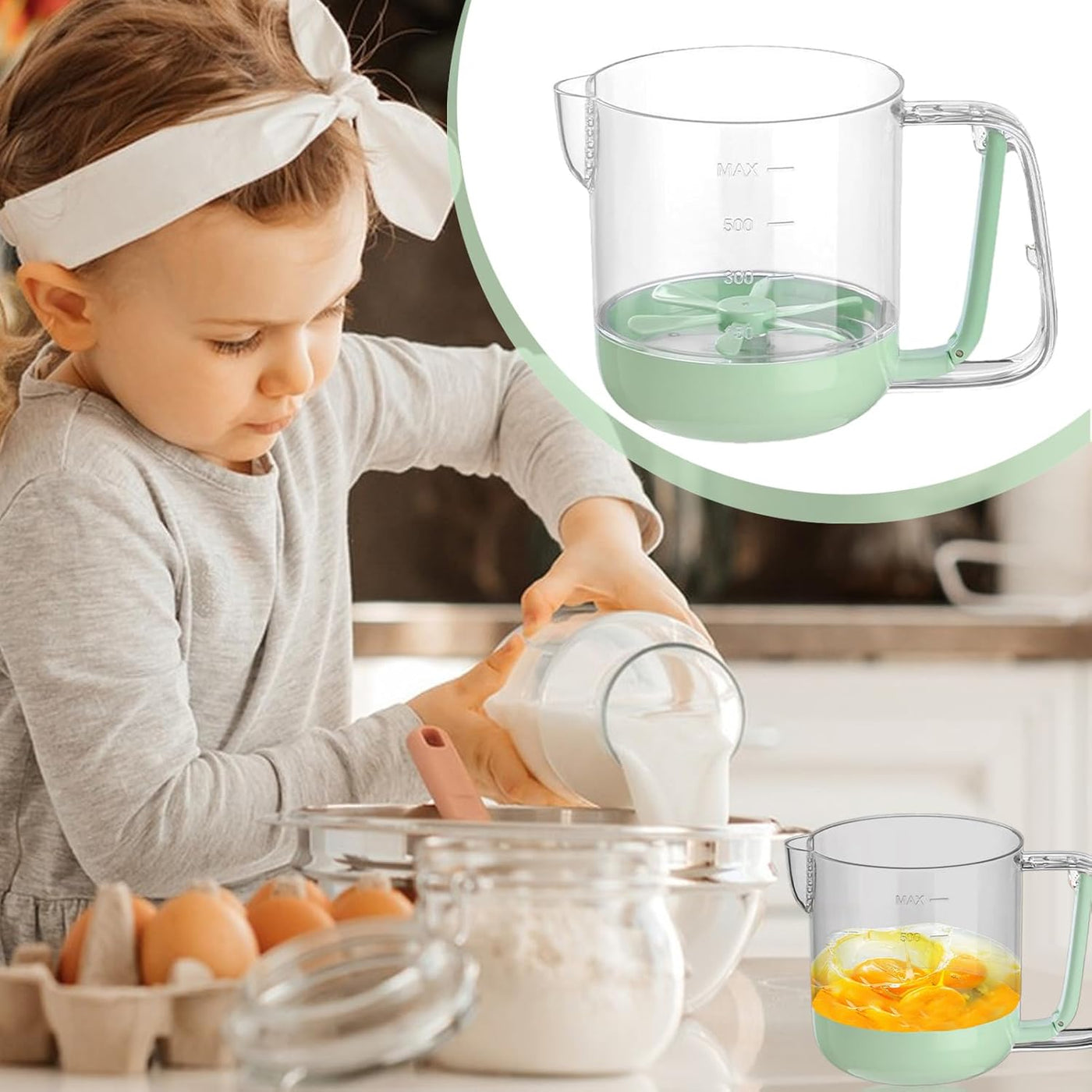 Tazza multifunzionale per sbattere le uova