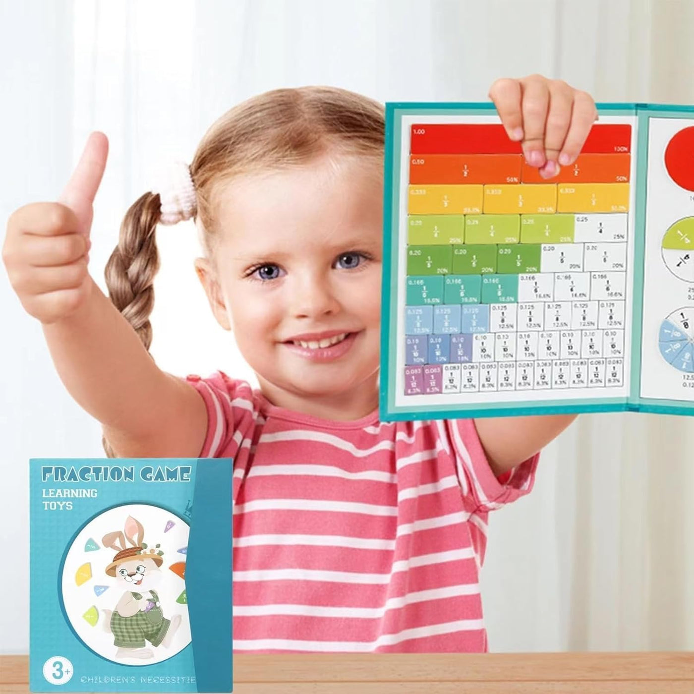 Libro magnetico Montessori Puzzle di frazioni per bambini