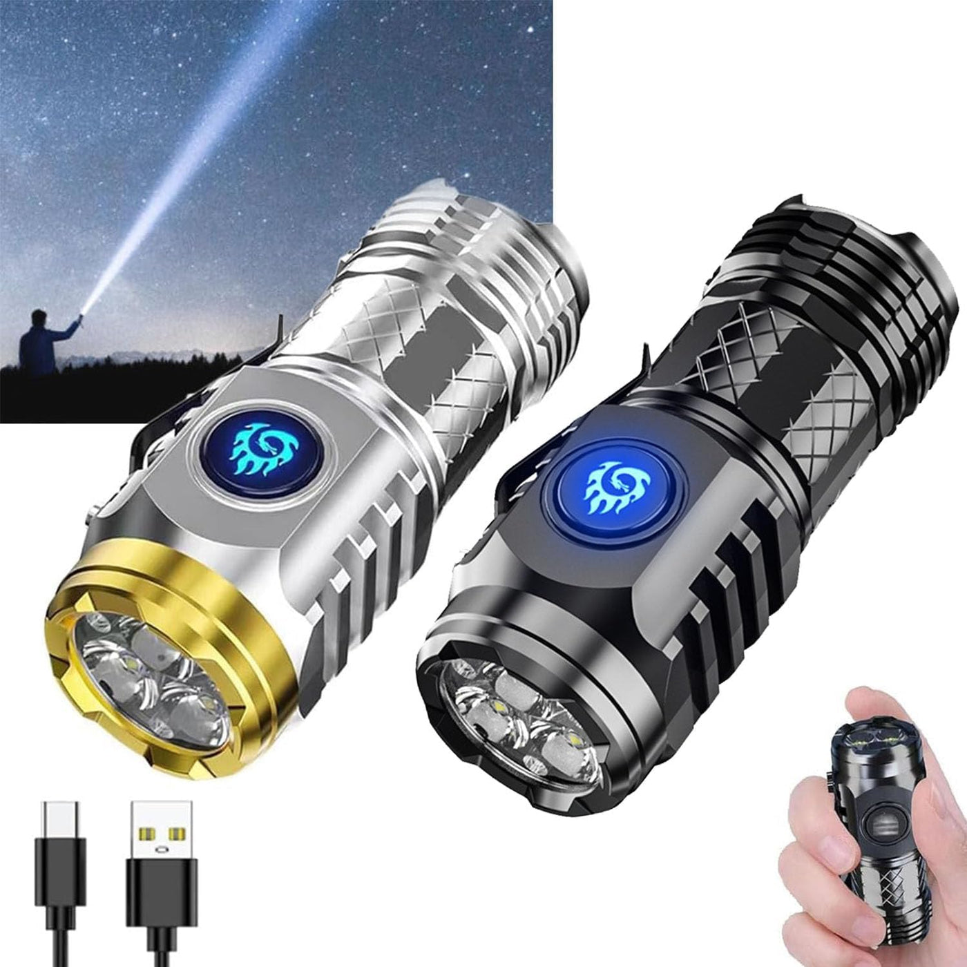 Mostro a tre occhi Mini Flash Super Power Flashlight