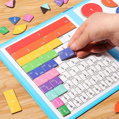 Libro magnetico Montessori Puzzle di frazioni per bambini