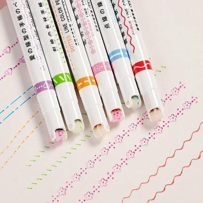 LISSODA™ Penna evidenziatore Curve 🌈 (6 PEZZI)