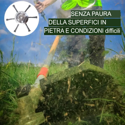 LOMONI™ Tagliaerba universale con testa a spazzola e ruota a filo d'acciaio