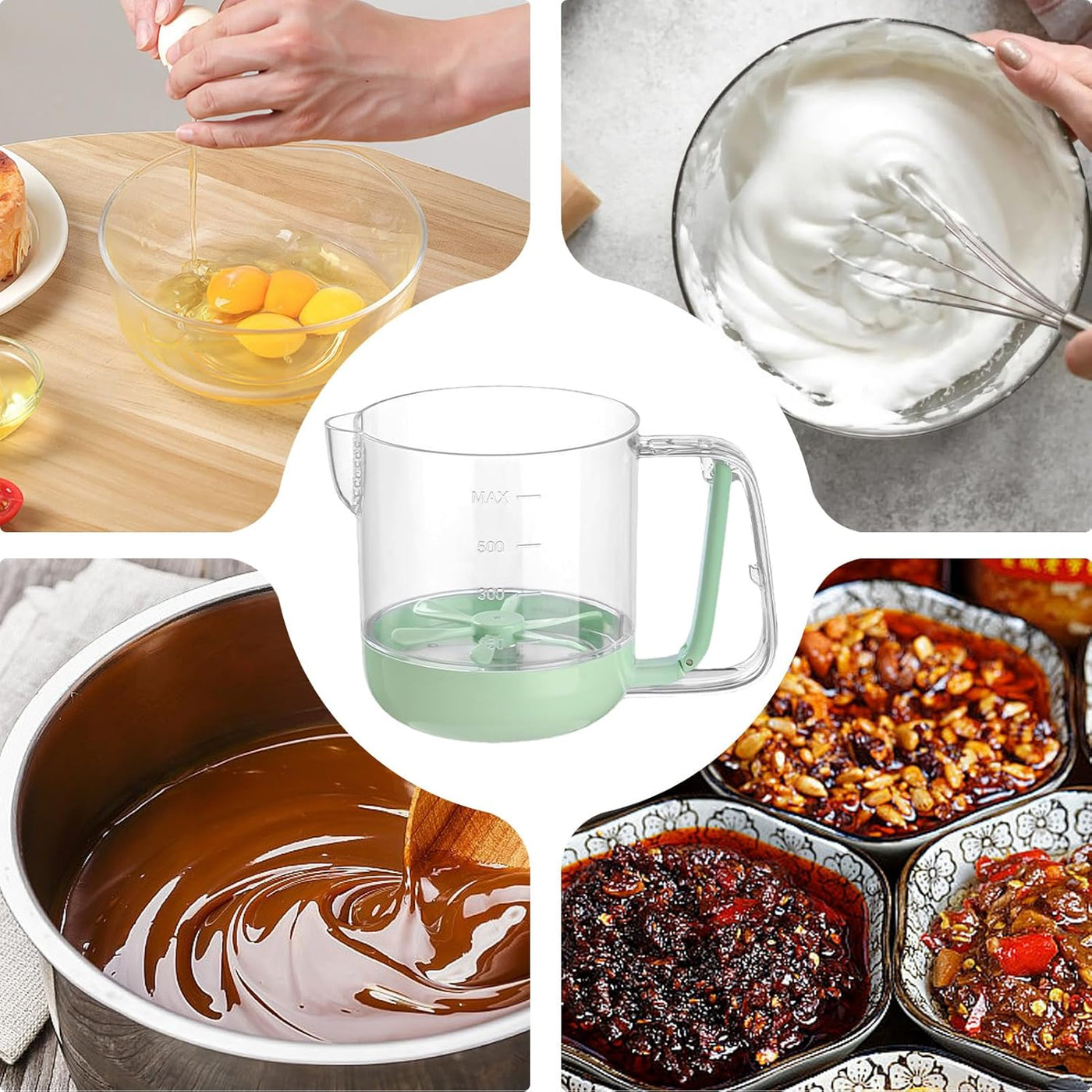 Tazza multifunzionale per sbattere le uova
