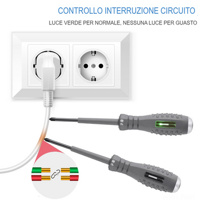 Penna elettrica di misurazione e cacciavite a doppia luce