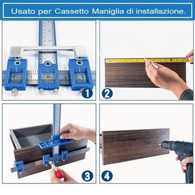 Strumento per la lavorazione del legno : guida per trapano e foratura