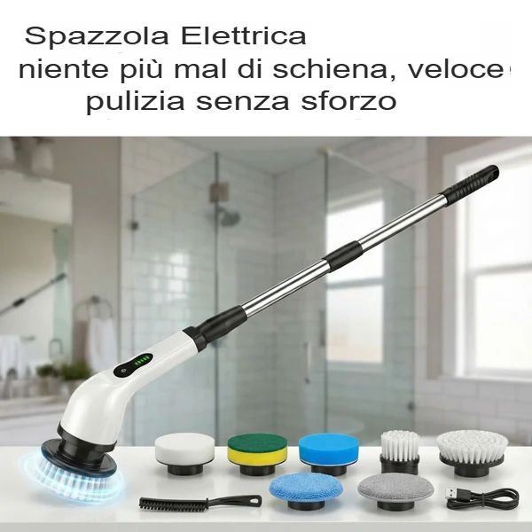 Spazzola elettrica rotante per la pulizia