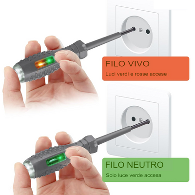 Penna elettrica di misurazione e cacciavite a doppia luce