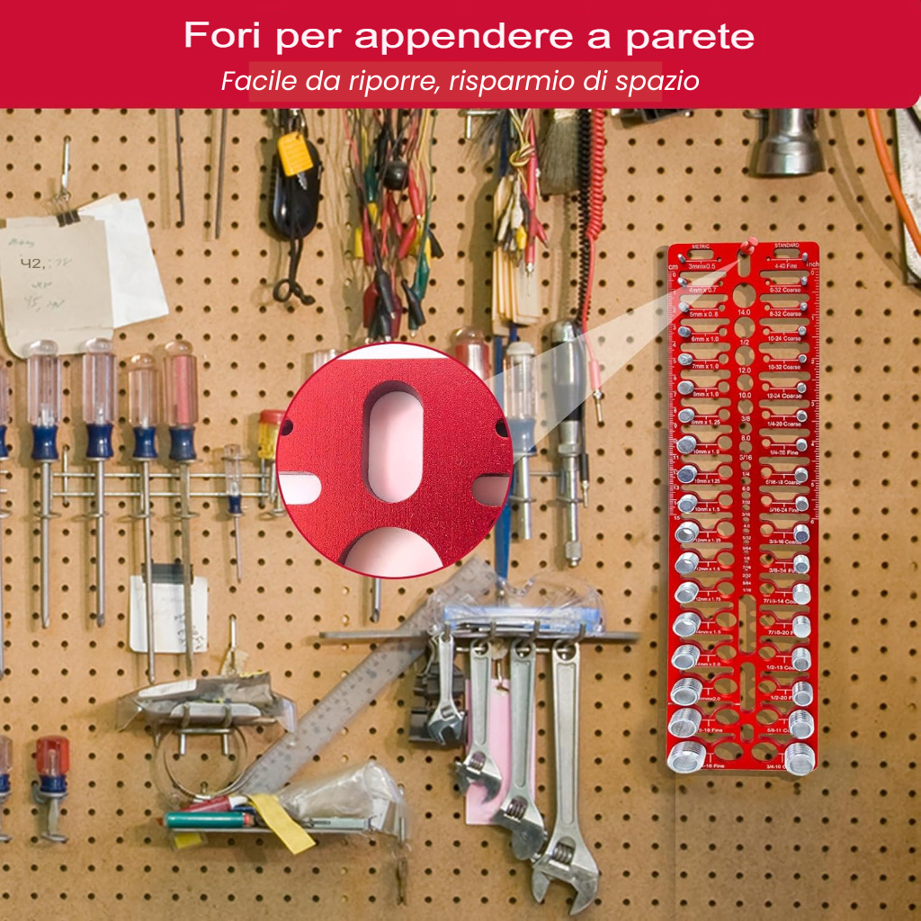 Controllo della filettatura di dadi e bulloni