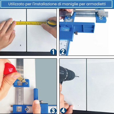 Strumento per la lavorazione del legno : guida per trapano e foratura