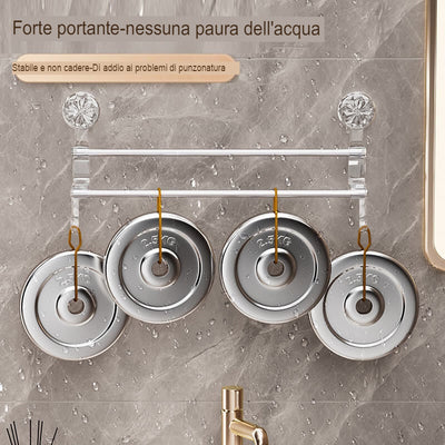 LISSODA™ Portasciugamani a ventosa a doppia barra