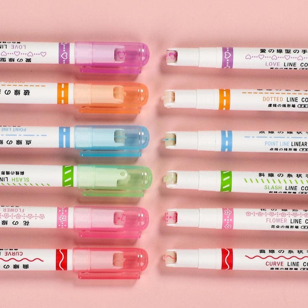 LISSODA™ Penna evidenziatore Curve 🌈 (6 PEZZI)