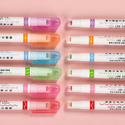 LISSODA™ Penna evidenziatore Curve 🌈 (6 PEZZI)