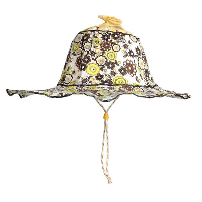 Cappello da sole portatile 2 in 1 in bambù per donna