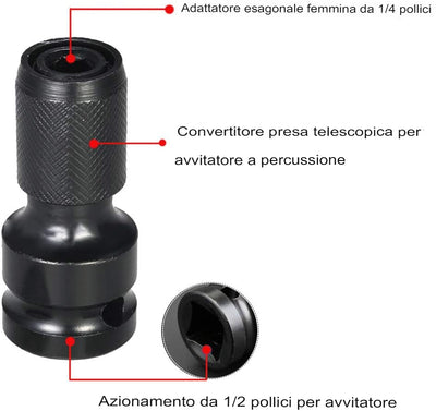 NOUIL™ Testa di conversione per chiavi elettriche (2 PEZZI)