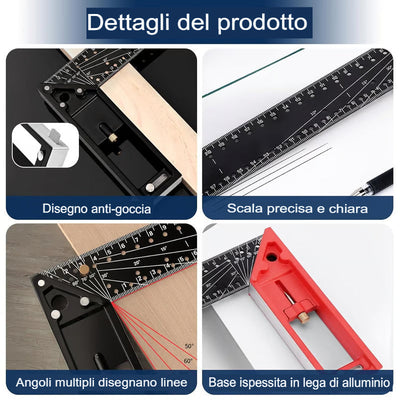 Righello di misurazione multiangolare avanzato
