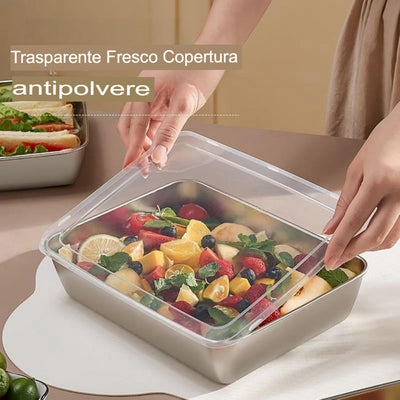LOMONI™ Set di 3 scatole per alimenti in acciaio inox