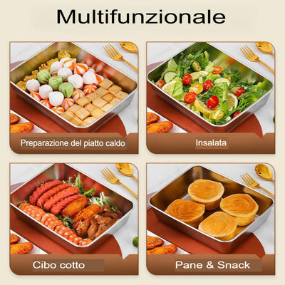 LOMONI™ Set di 3 scatole per alimenti in acciaio inox