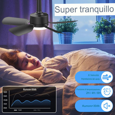 Ventilatore luminoso con telecomando