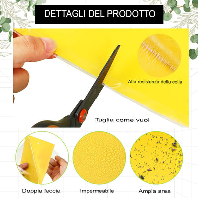 LOMONI™ Bacheca adesiva doppia faccia gialla per insetti