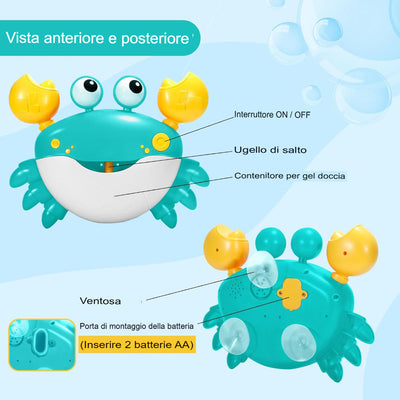 LOMONI™ Giocattoli da bagno Granchio Macchina per bolle