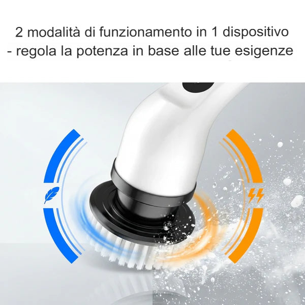 Spazzola elettrica rotante per la pulizia