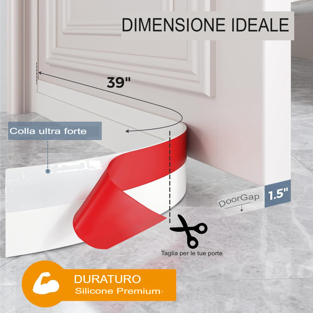 Paraspifferi da inserire sotto la guarnizione della porta