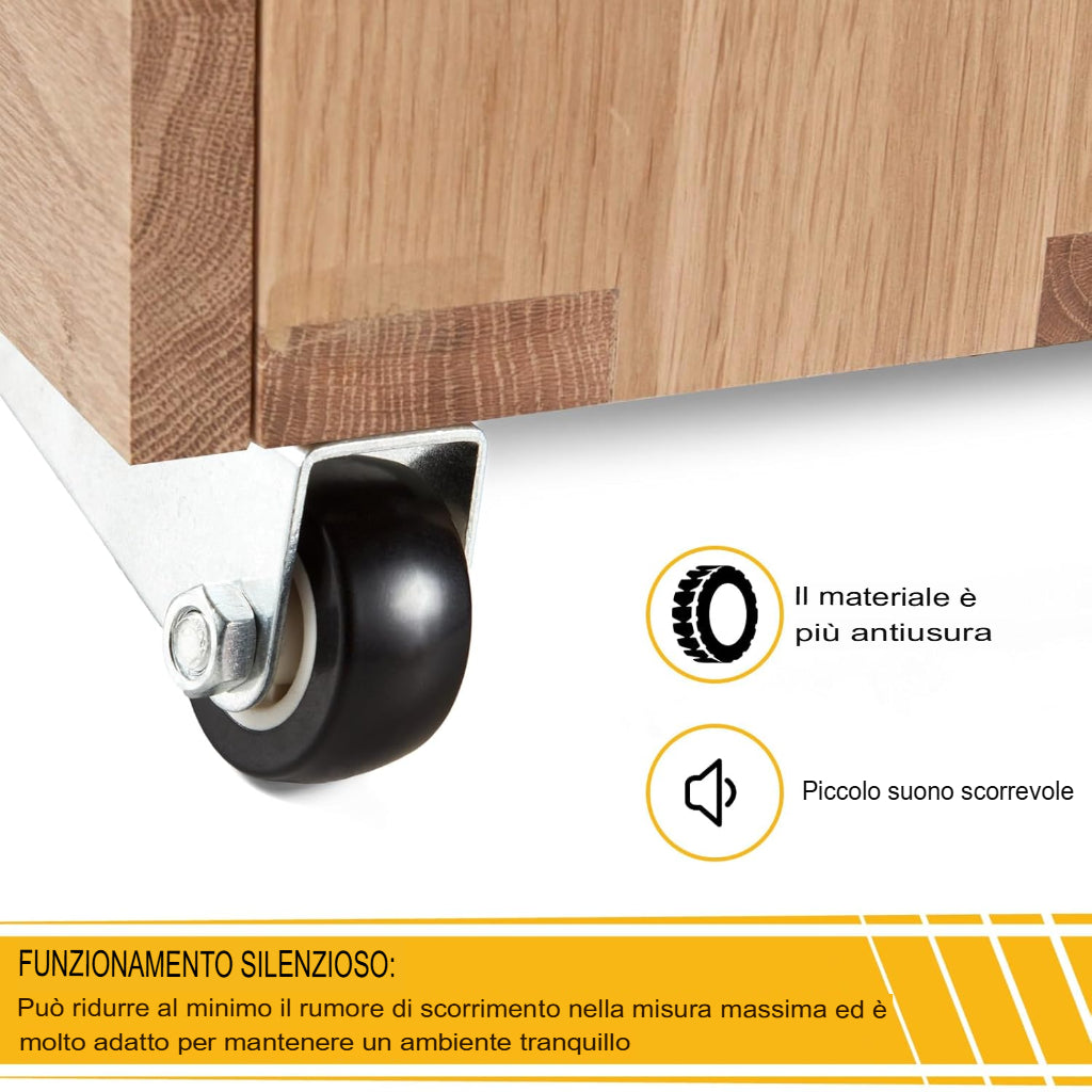 LOMONI™ Staffa lunga della porta Ruote piroettanti