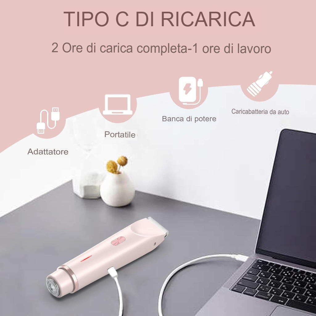 LOMONI™ Rasoio elettrico Comfort 2 in 1 per signora