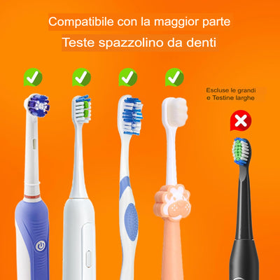 Sterilizzatore per spazzolini da denti UV ricaricabile e montato a parete