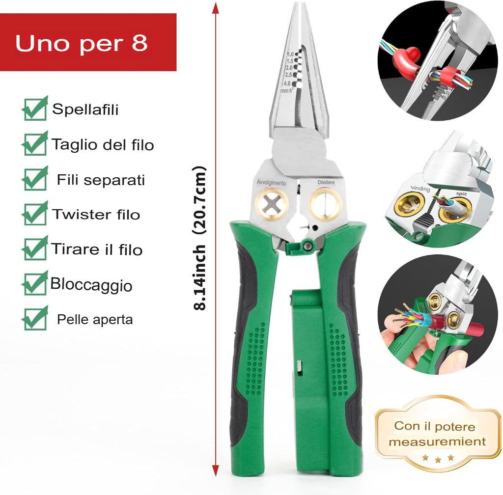 LOMONI™ Pinze spelafili multifunzione 8 in 1