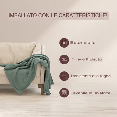 LOMONI™ Copridivano completo in ciniglia Boho Style Elegance