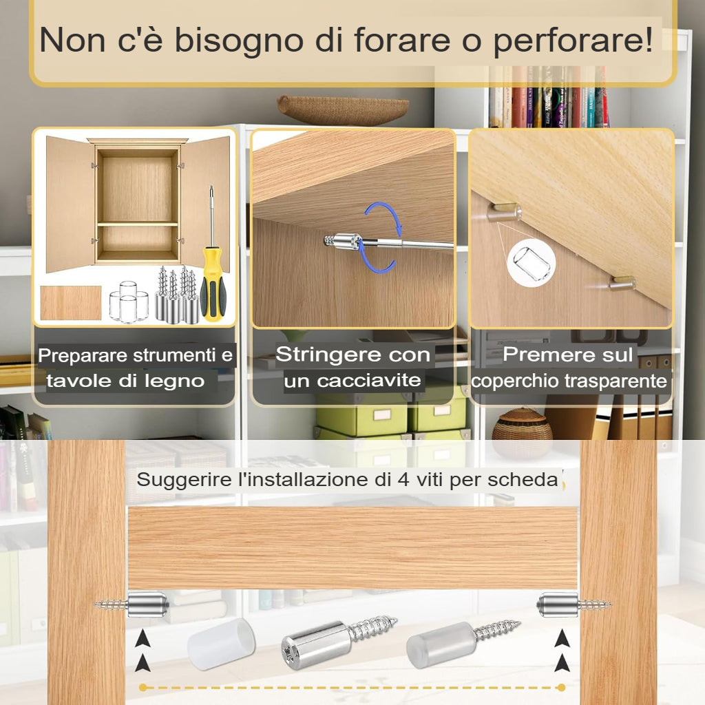 Viti autofilettanti Supporto per mobile in laminato