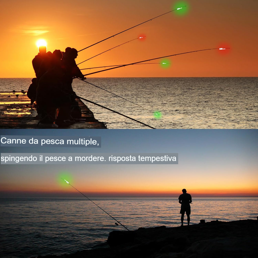 LED pesca lumina con frutta pesca con campana tascabile