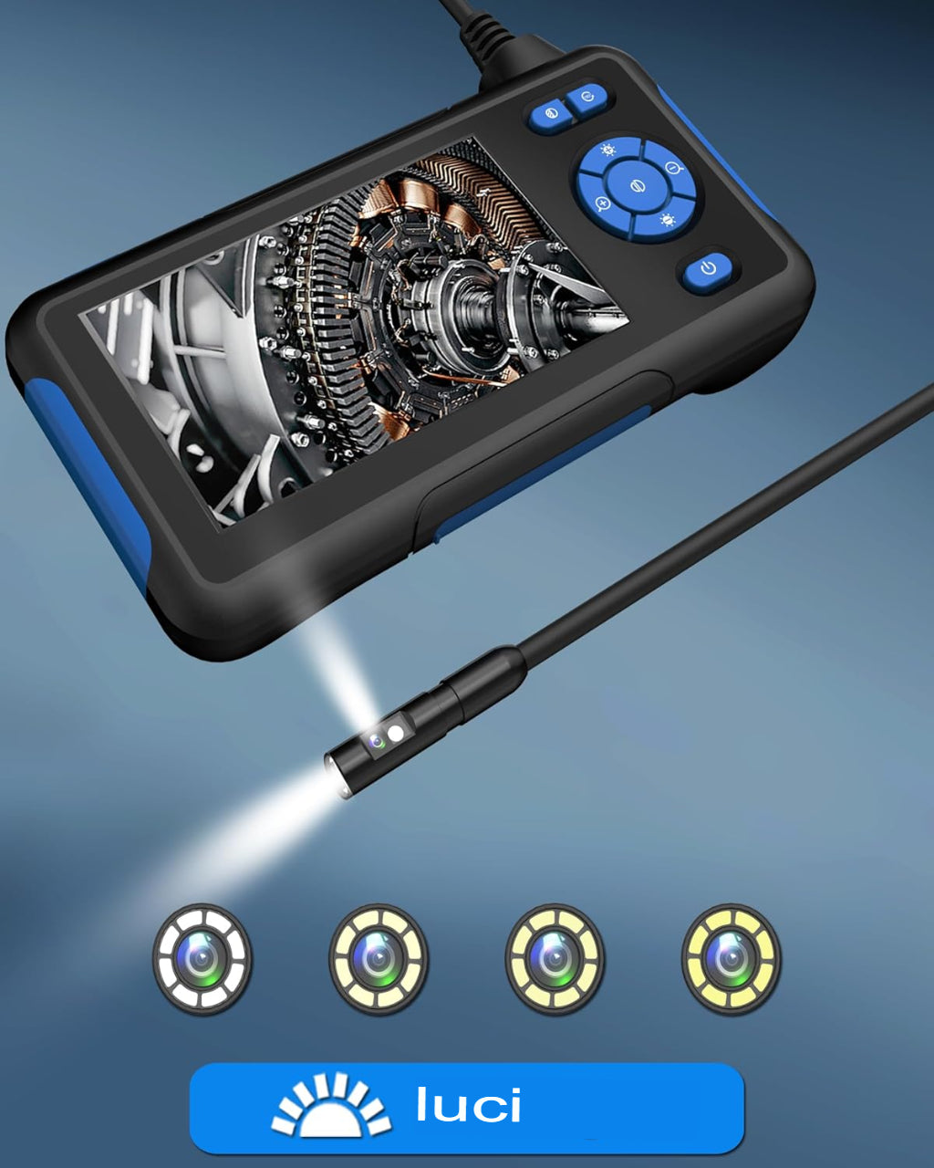 Borescope portatile digitale con schermo LCD HD