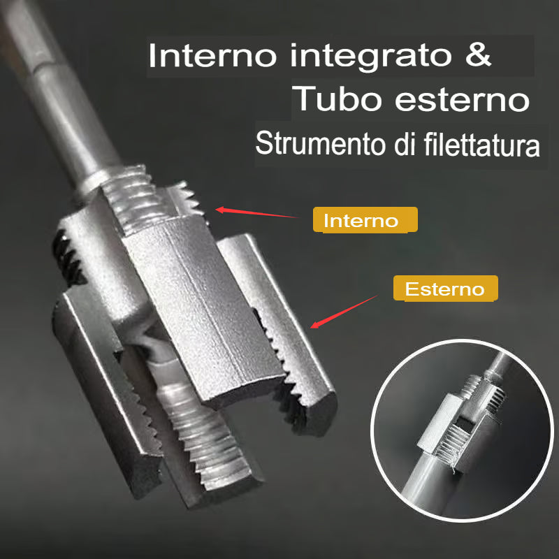 LOMONI™ Strumento integrato per la filettatura interna ed esterna dei tubi (2 PEZZI)