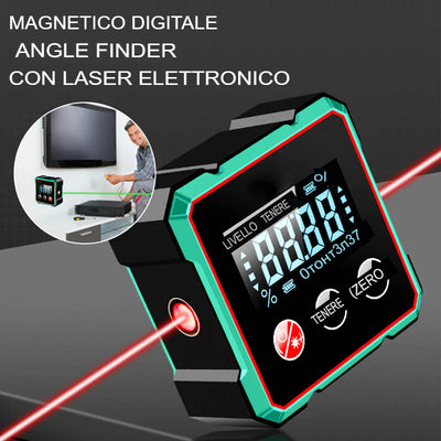 LOMONI™ Misuratore angolare digitale magnetico con laser elettronico