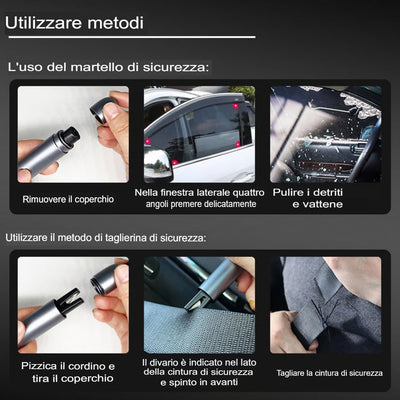Martello di sicurezza rompivetro sott acqua