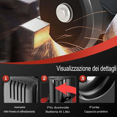 LOMONI™ Mini smerigliatrice angolare da 12 V con disco da taglio