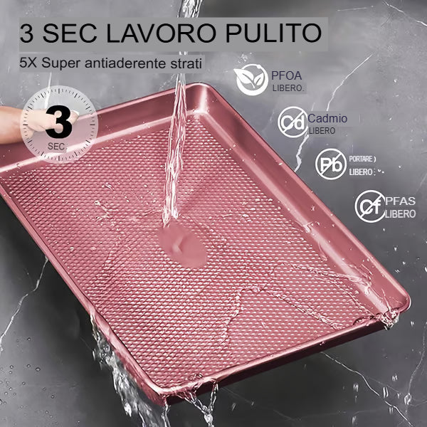 Set di teglie da forno con texture a rombi