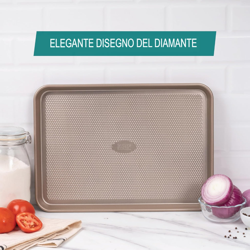 Set di teglie da forno con texture a rombi