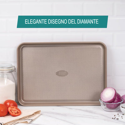 Set di teglie da forno con texture a rombi