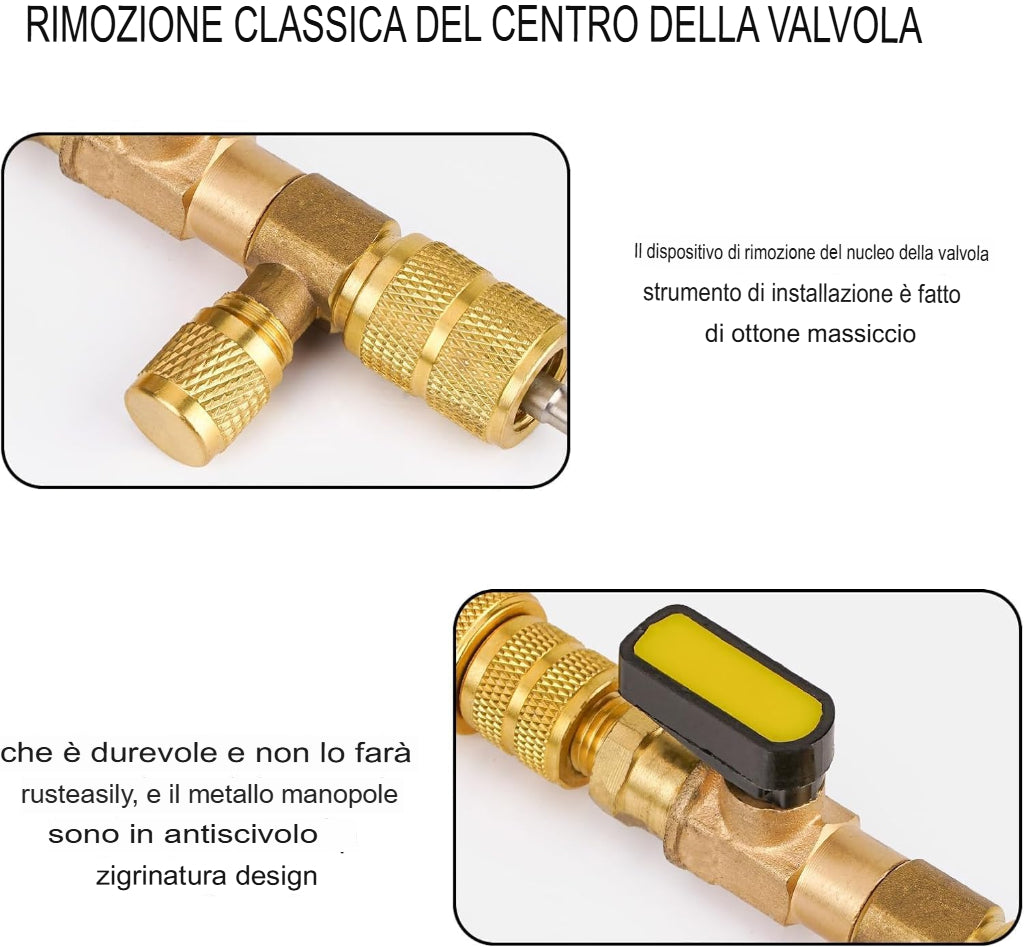 LOMONI™ Strumento per la rimozione e l'installazione del nucleo della valvola dell'aria condizionata per auto e casa