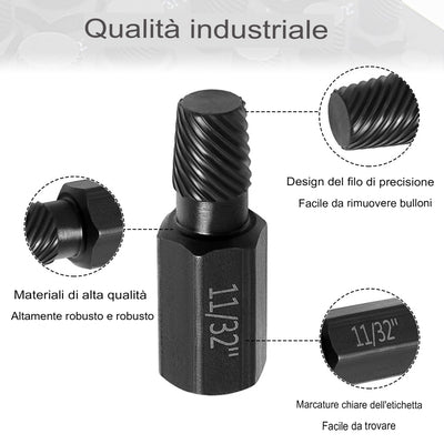 Set di estrattori per viti e bulloni