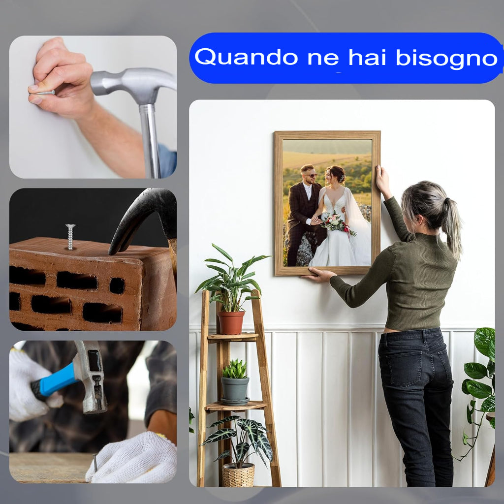 60 pezzi di tasselli metallici con viti